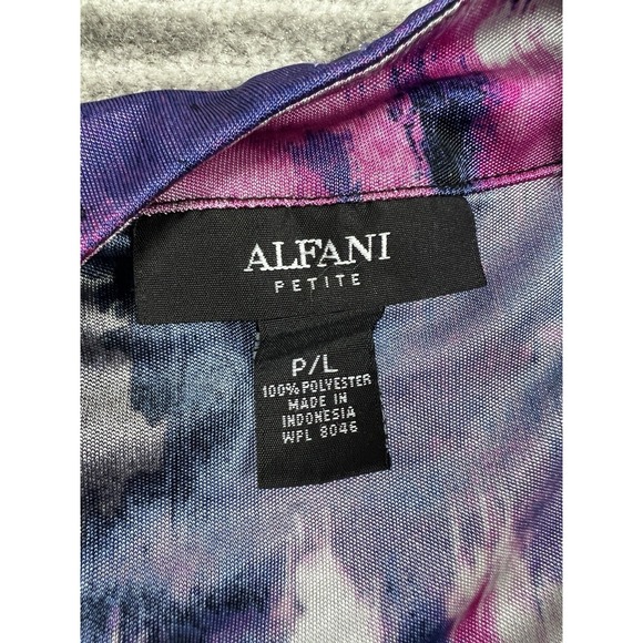 Alfani Top Womens Petite Large Multicolor Sleeveless Cowl Neck Polyester - Picture 9 of 10